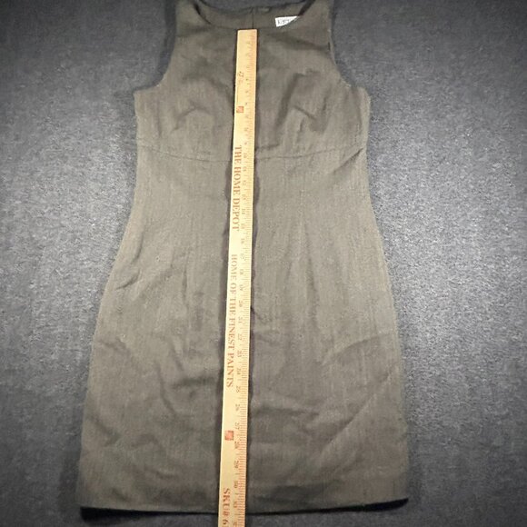 Vintage Karen Kane Sheath Dress Size 10 100% Wool Made in USA Brown Grey READ - Picture 9 of 16